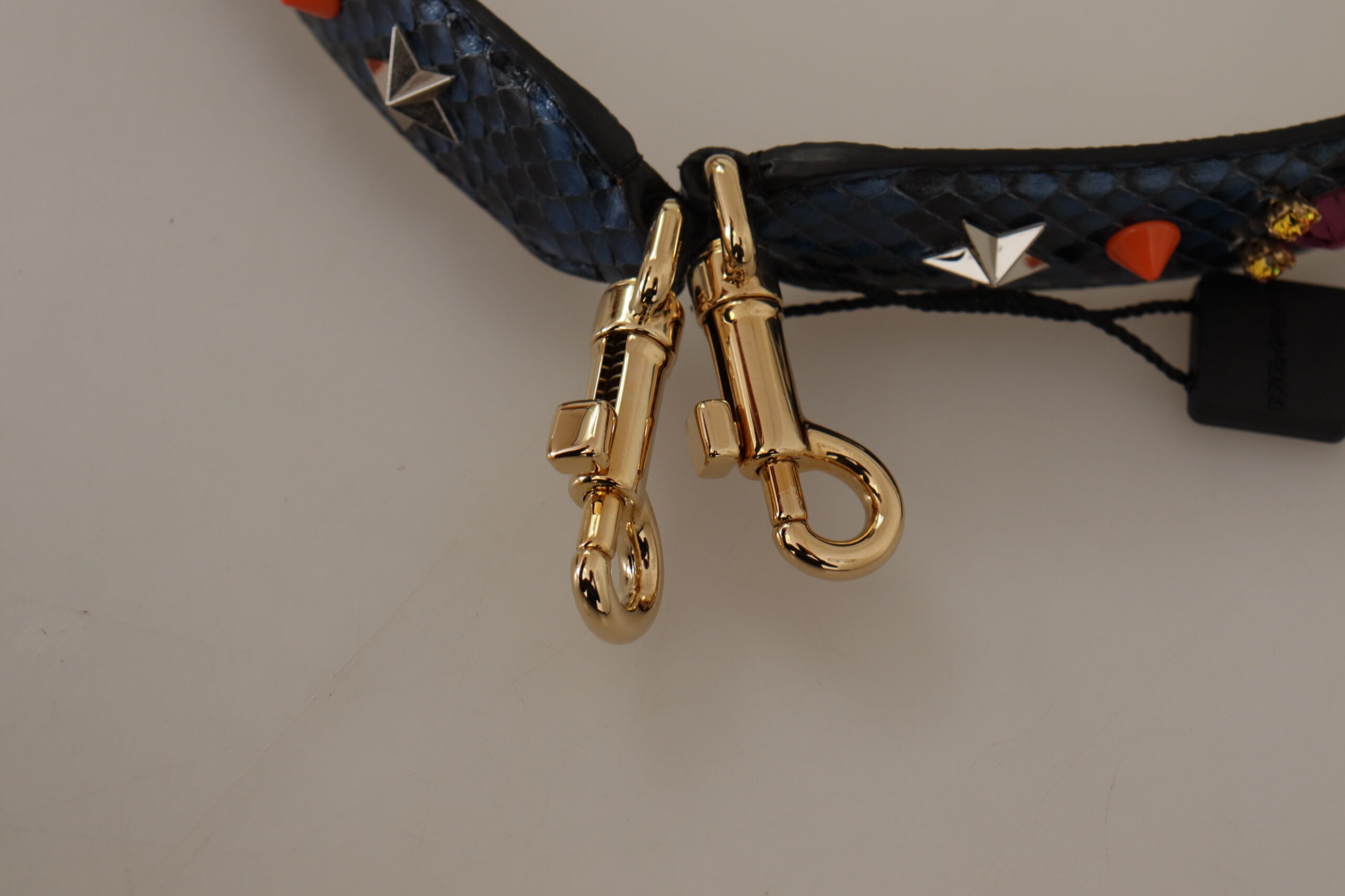 Dolce & Gabbana Blue Python Leather Shoulder Strap