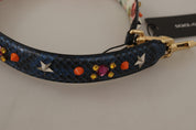 Dolce & Gabbana Blue Python Leather Shoulder Strap