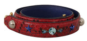 Dolce & Gabbana Red Python Leather Shoulder Strap