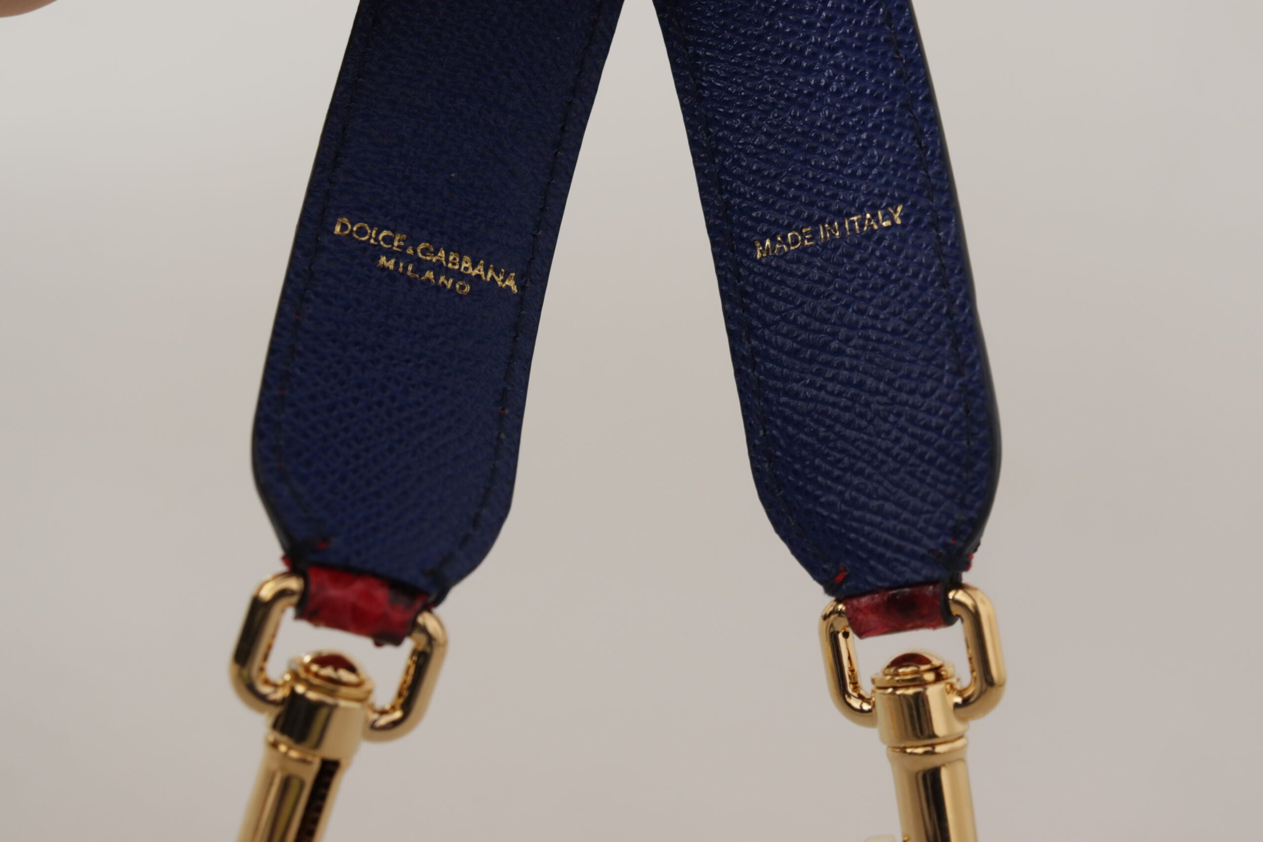 Dolce & Gabbana Red Python Leather Shoulder Strap