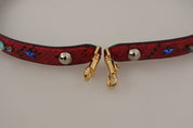 Dolce & Gabbana Red Python Leather Shoulder Strap