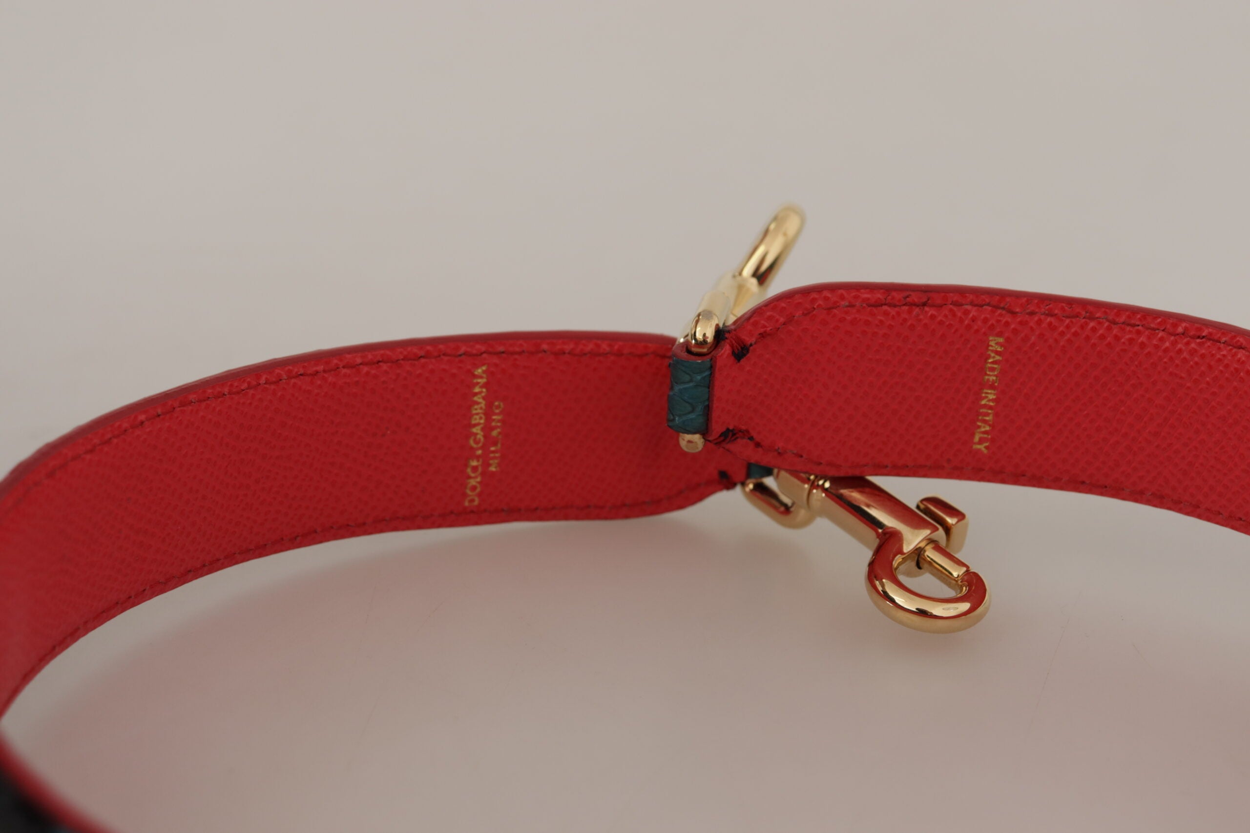 Dolce & Gabbana Green Leather Shoulder Strap