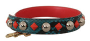 Dolce & Gabbana Green Leather Shoulder Strap