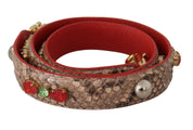 Dolce & Gabbana Brown Python Leather Shoulder Strap