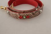 Dolce & Gabbana Brown Python Leather Shoulder Strap