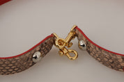 Dolce & Gabbana Brown Python Leather Shoulder Strap