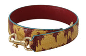 Dolce & Gabbana Yellow Red Ayers Leather Shoulder Strap