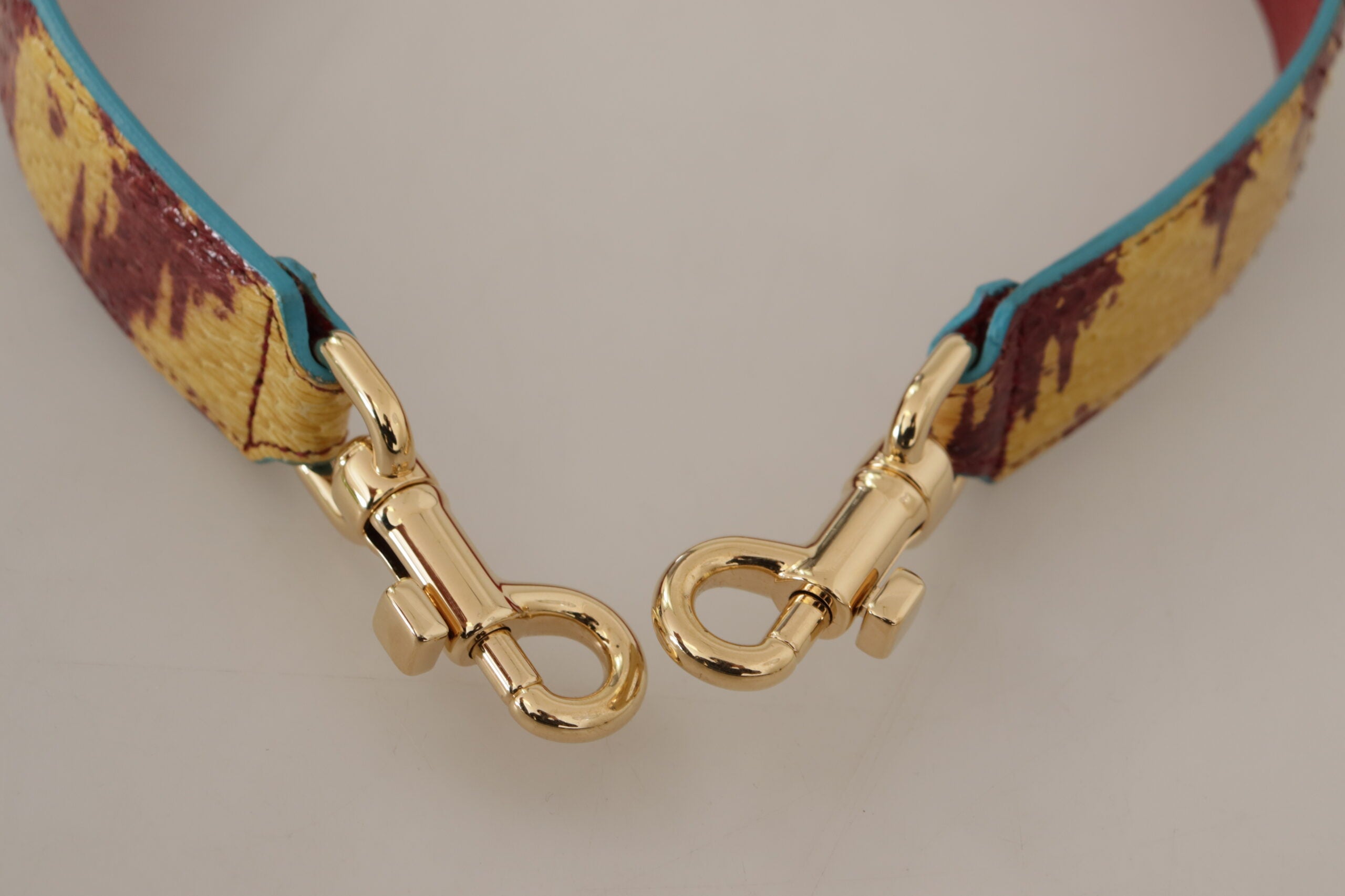 Dolce & Gabbana Yellow Red Ayers Leather Shoulder Strap