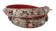 Dolce & Gabbana Beige Python Leather Shoulder Strap