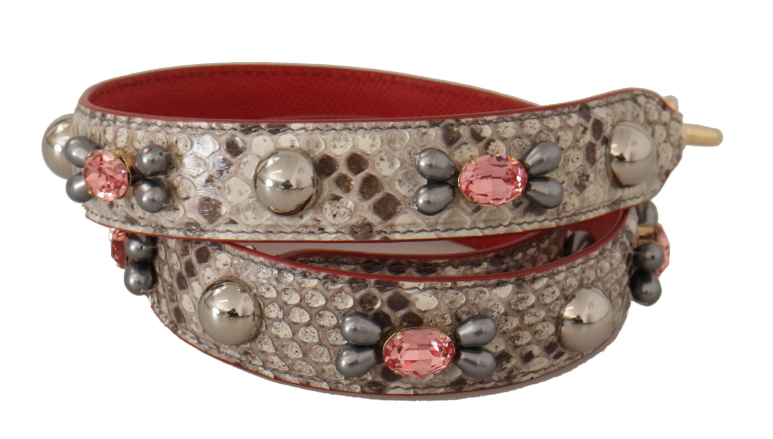 Dolce & Gabbana Beige Python Leather Shoulder Strap