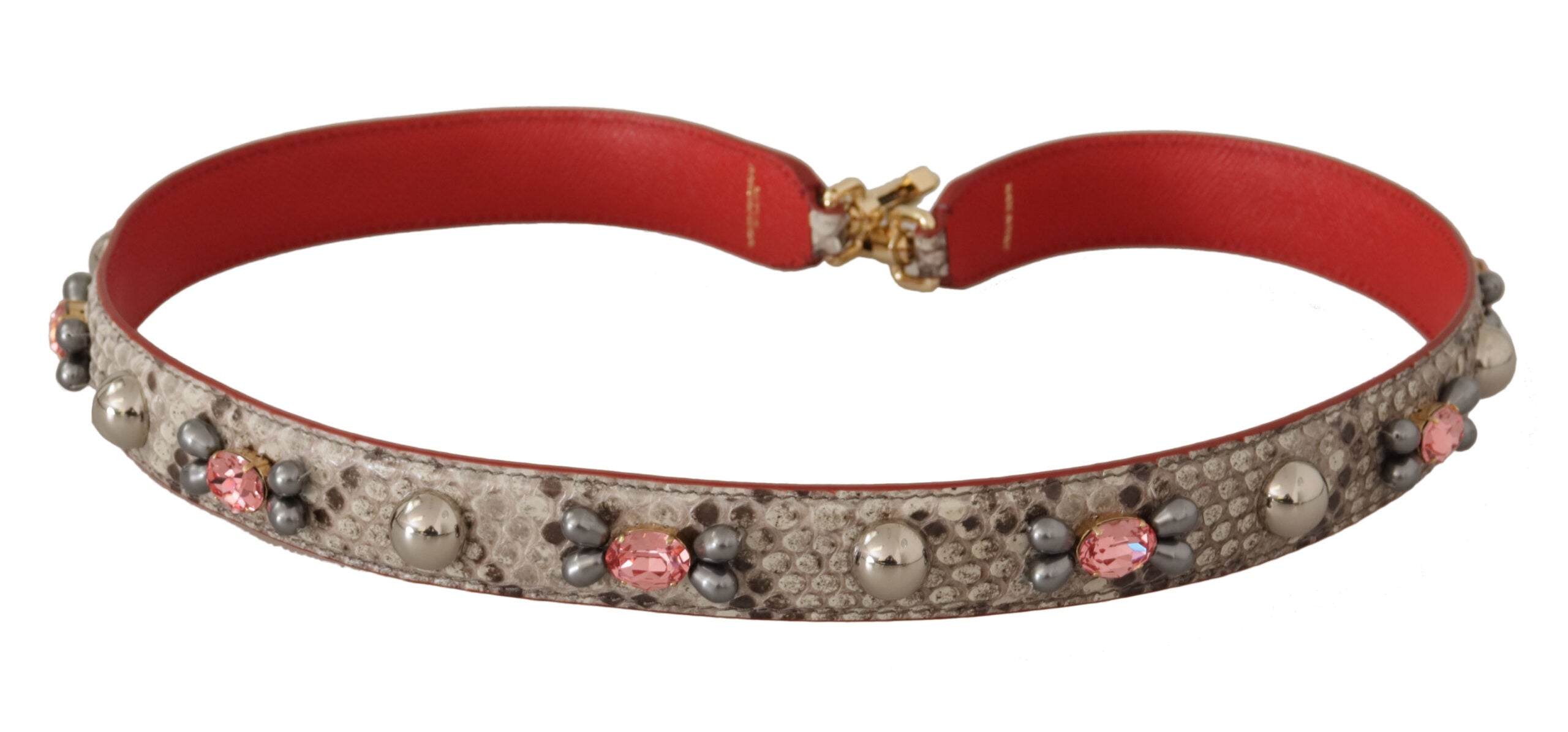 Dolce & Gabbana Beige Python Leather Shoulder Strap