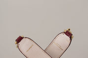 Dolce & Gabbana Bordeaux Python Leather Shoulder Strap