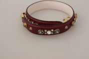 Dolce & Gabbana Bordeaux Python Leather Shoulder Strap