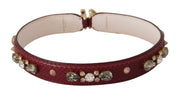 Dolce & Gabbana Bordeaux Python Leather Shoulder Strap