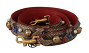 Dolce & Gabbana Brown Python Leather Shoulder Strap