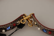 Dolce & Gabbana Brown Python Leather Shoulder Strap