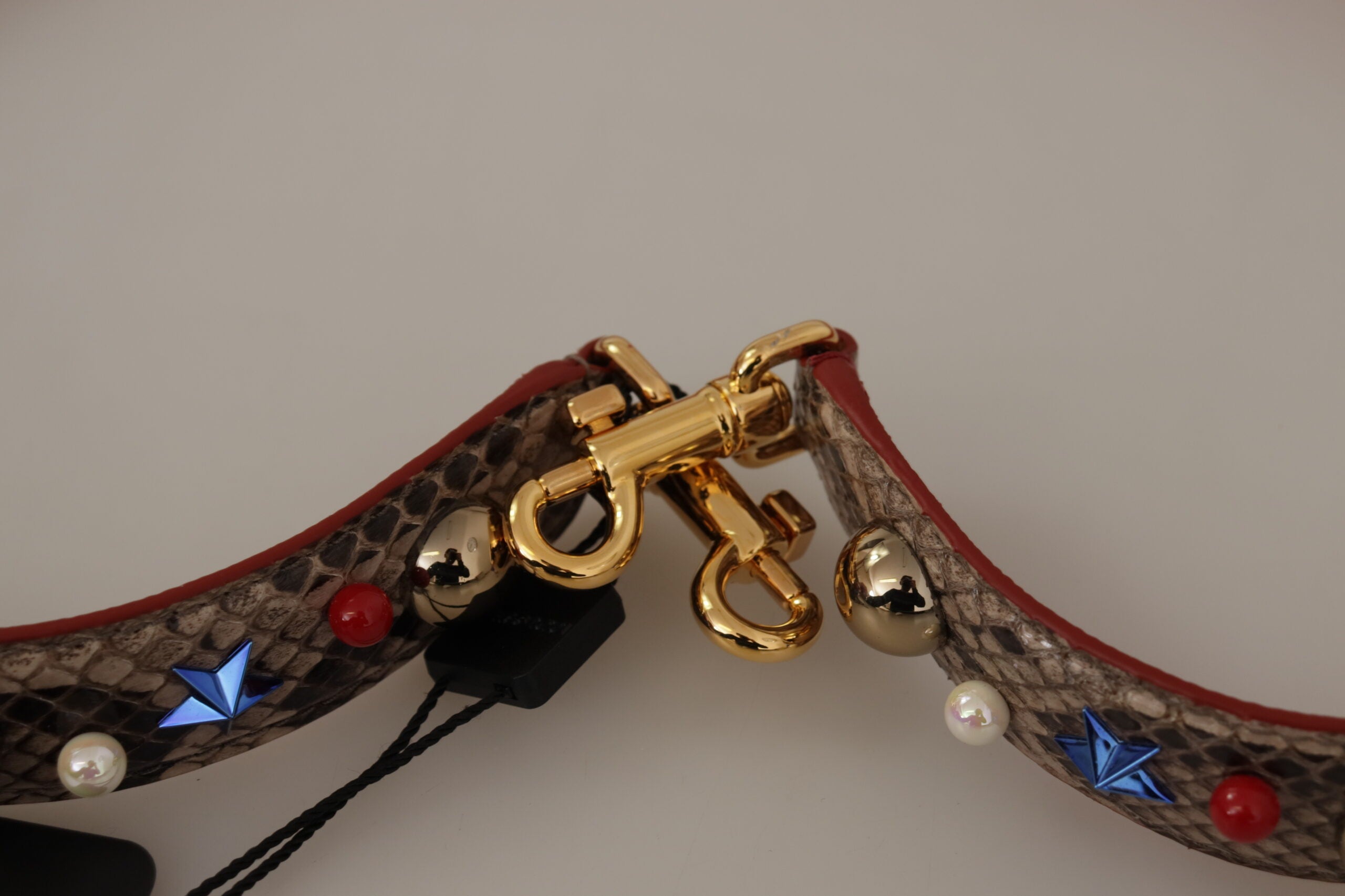 Dolce & Gabbana Brown Python Leather Shoulder Strap