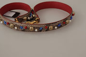 Dolce & Gabbana Brown Python Leather Shoulder Strap