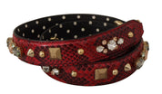 Dolce & Gabbana Red Python Leather Shoulder Strap