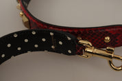 Dolce & Gabbana Red Python Leather Shoulder Strap