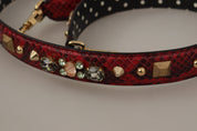 Dolce & Gabbana Red Python Leather Shoulder Strap