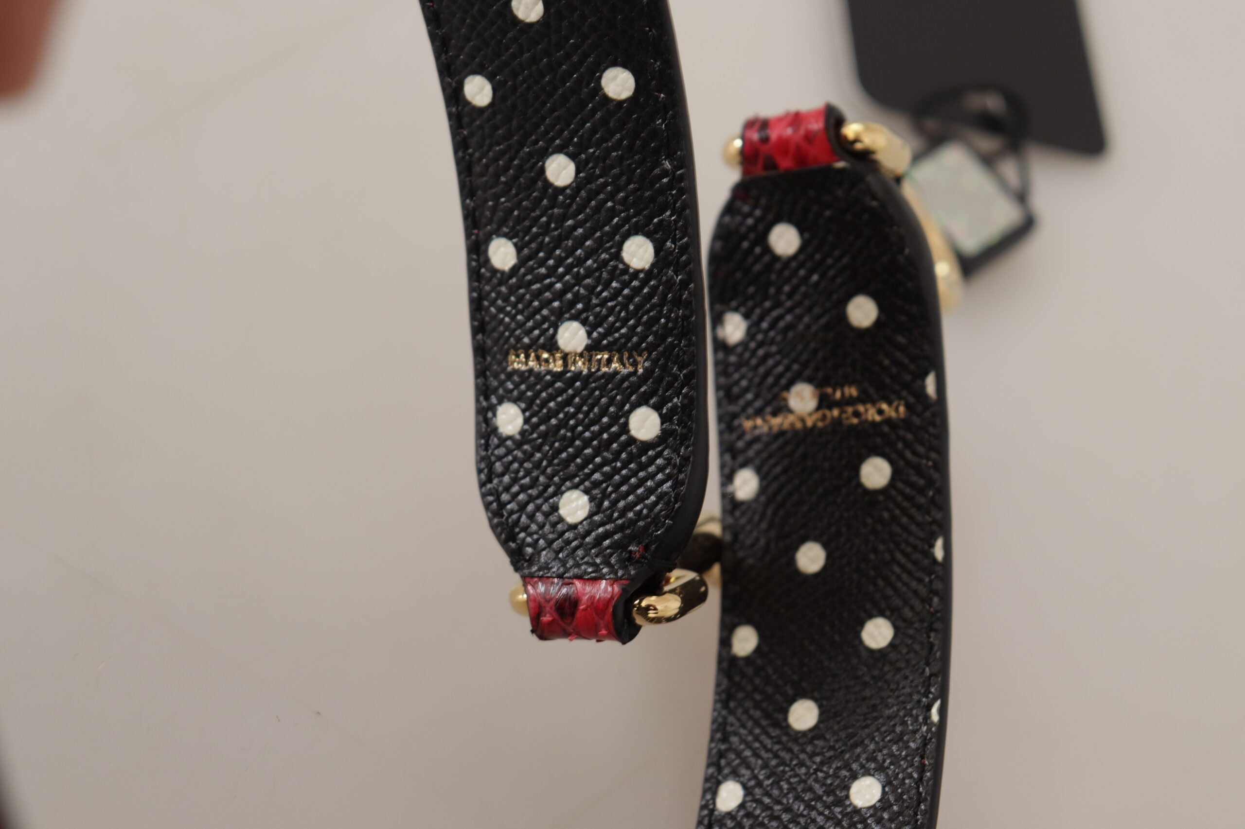 Dolce & Gabbana Red Python Leather Shoulder Strap
