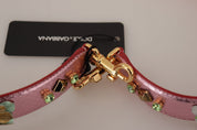 Dolce & Gabbana Metallic Pink Leather Shoulder Strap