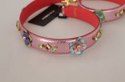 Dolce & Gabbana Metallic Pink Leather Shoulder Strap