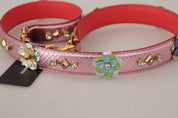 Dolce & Gabbana Metallic Pink Leather Shoulder Strap