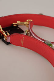 Dolce & Gabbana Metallic Pink Leather Shoulder Strap