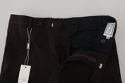 Brown Straight Fit Formal Men Pants