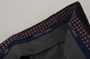 Black Polyester Tapered Dress Pants