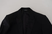 Black Slim Fit Formal Martini Blazer