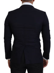 Blue Wool Formal Taormina Blazer