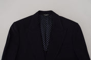 Blue Wool Formal Taormina Blazer