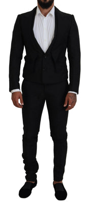 Black Polyester Men 2 Piece MARTINI Suit