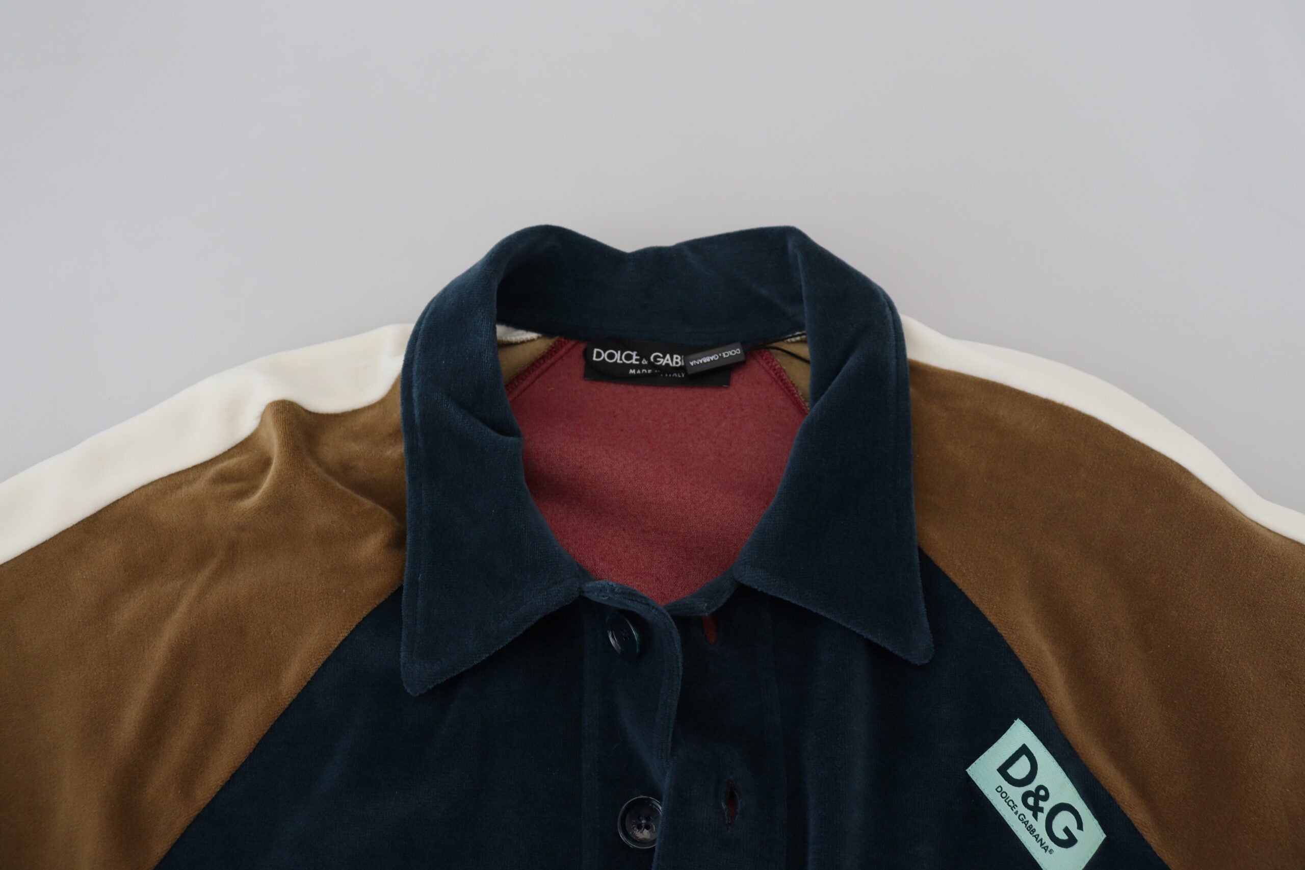 Multicolor Cotton Collared Pullover Sweater