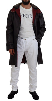 Black Trench Hooded Parka Cotton Jacket