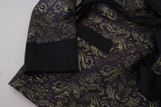 Gold Purple Baroque Jacket Blazer Robe