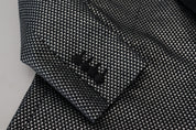 Black Silver Jacquard Slim Fit Jacket Blazer