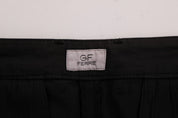 Black Cotton Stretch Chinos Pants
