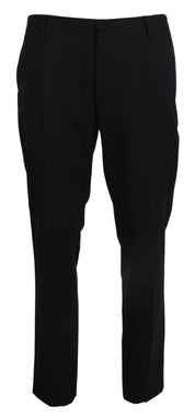 Gray Wool Stretch Dress Formal Slim Fit Pant