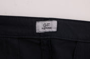 Blue Cotton Stretch Chinos Pants