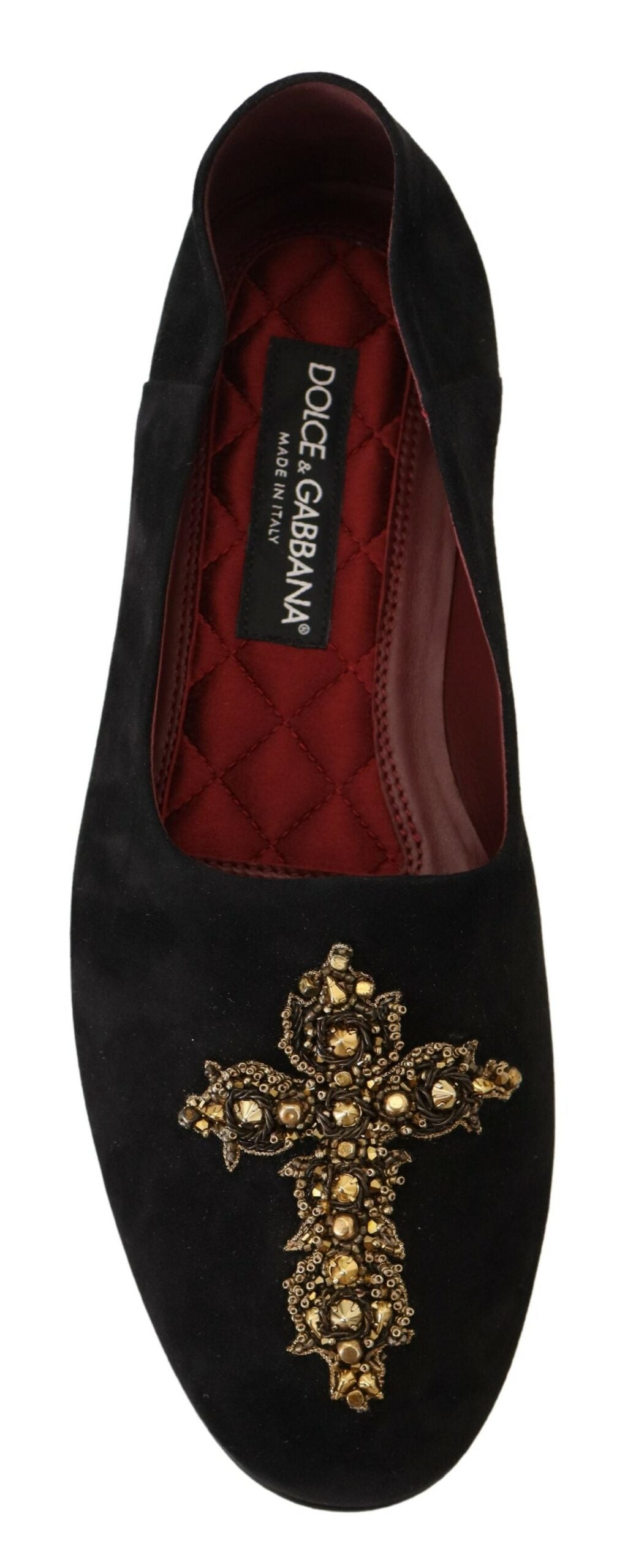 Dolce & Gabbana Black Suede Slip On Loafers