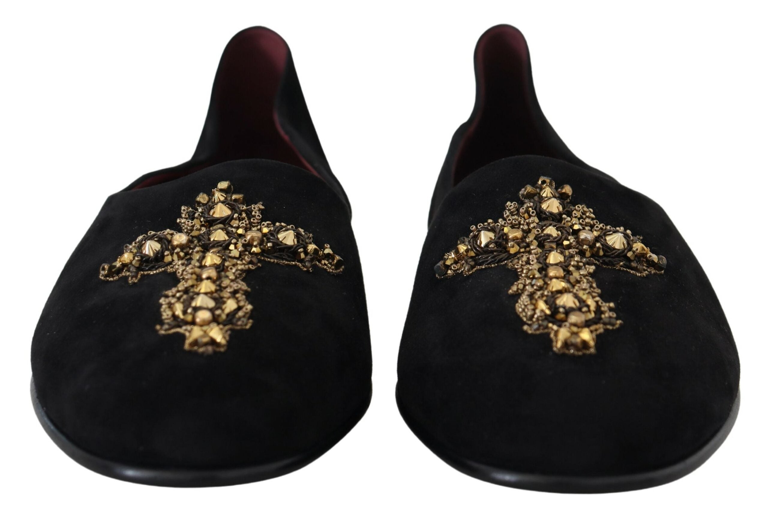 Dolce & Gabbana Black Suede Slip On Loafers