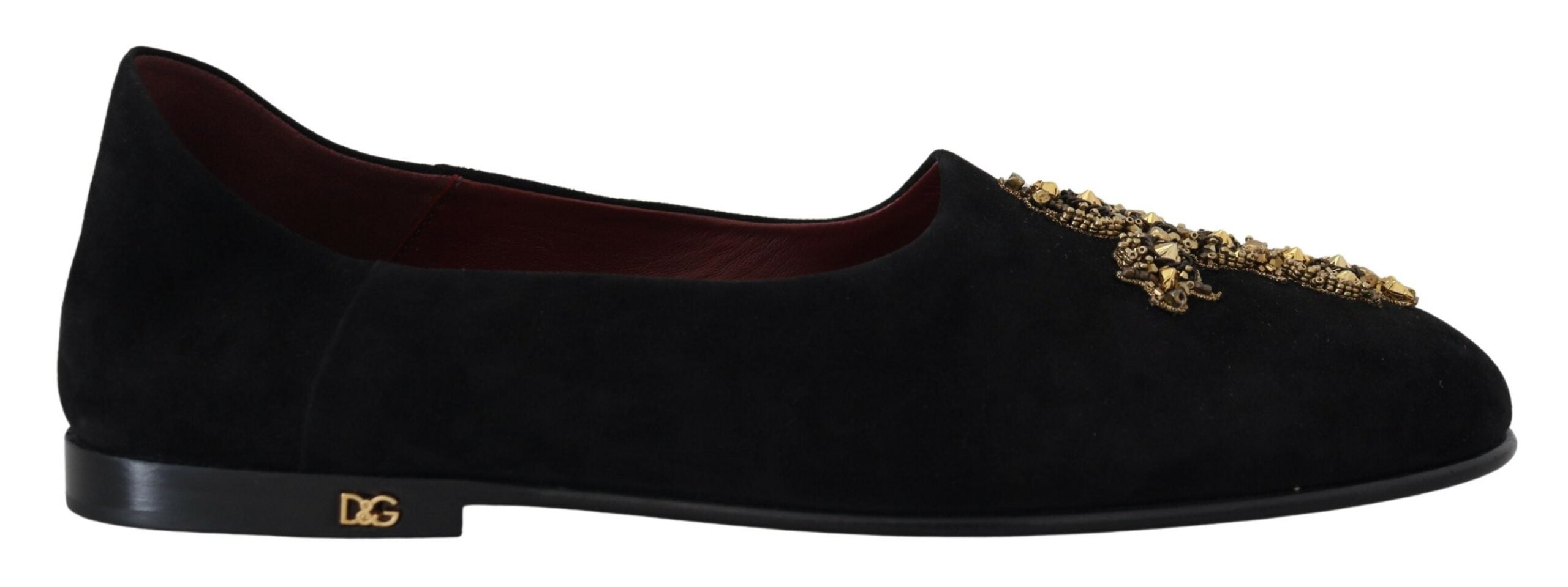 Dolce & Gabbana Black Suede Slip On Loafers