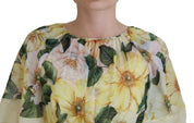 Multicolor Silk Floral Print Long Maxi Dress