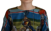 Multicolor Sicily Silk A-line Long Gown Dress