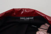 Maroon Floral Full Zip Polyester Women Jacket