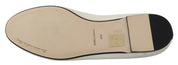 Dolce & Gabbana White Velvet Slip Ons Loafers Flats